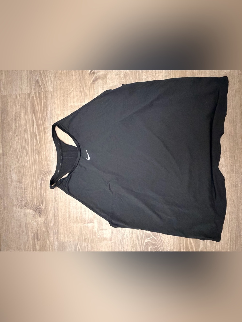 Nike Black Performance Tank with White Swoosh
